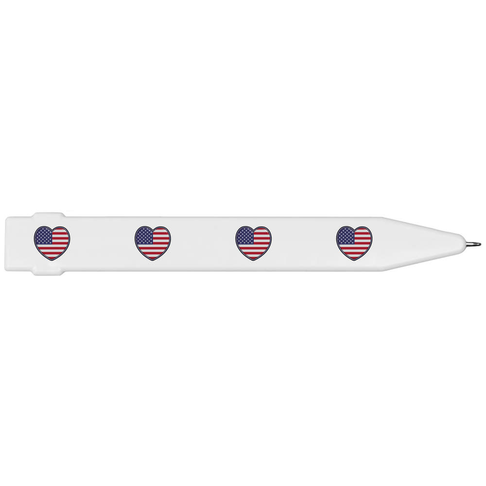 'American Flag Heart' Flat Magnetic Pen (MP00016731)