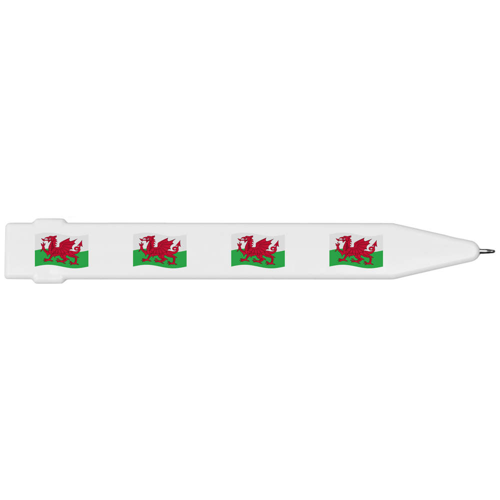 'Waving Welsh Flag' Flat Magnetic Pen (MP00021046)