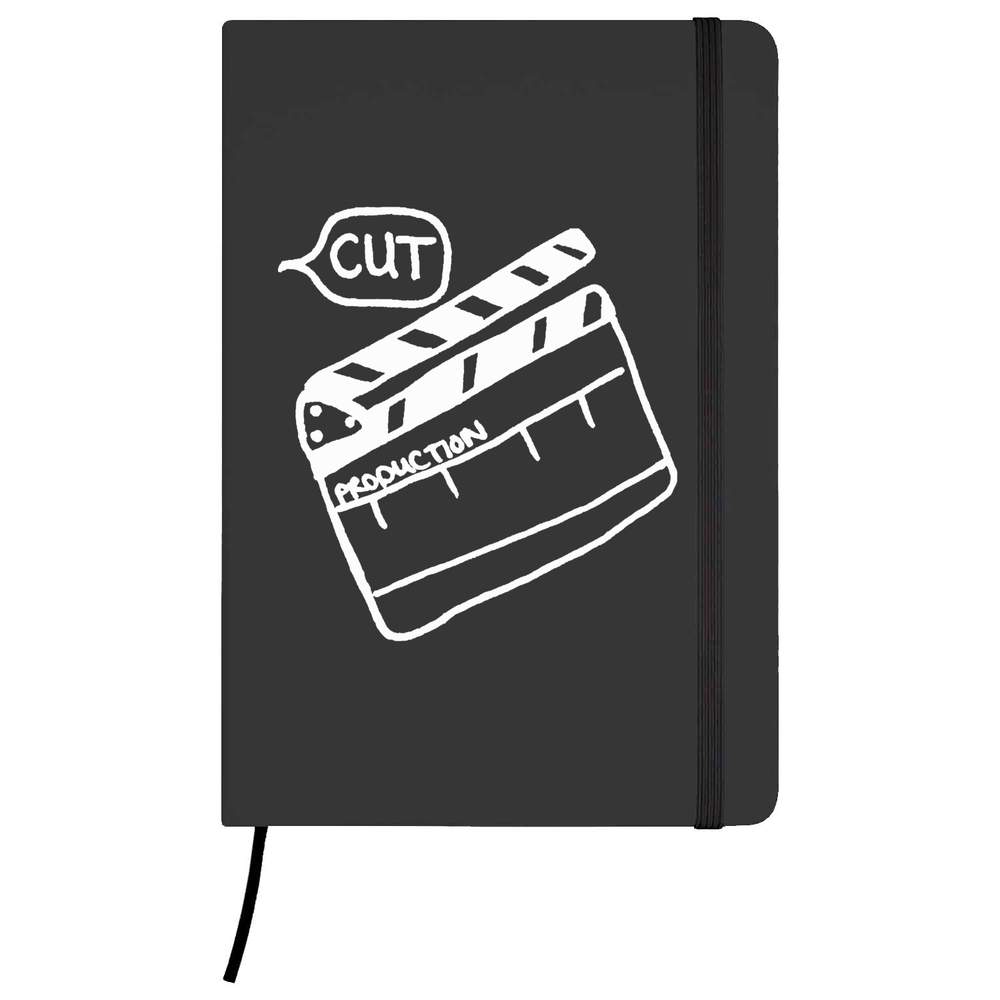 A5 'Directors Clapper Board' Black Hardcover Ruled Notebook (NB00000358)