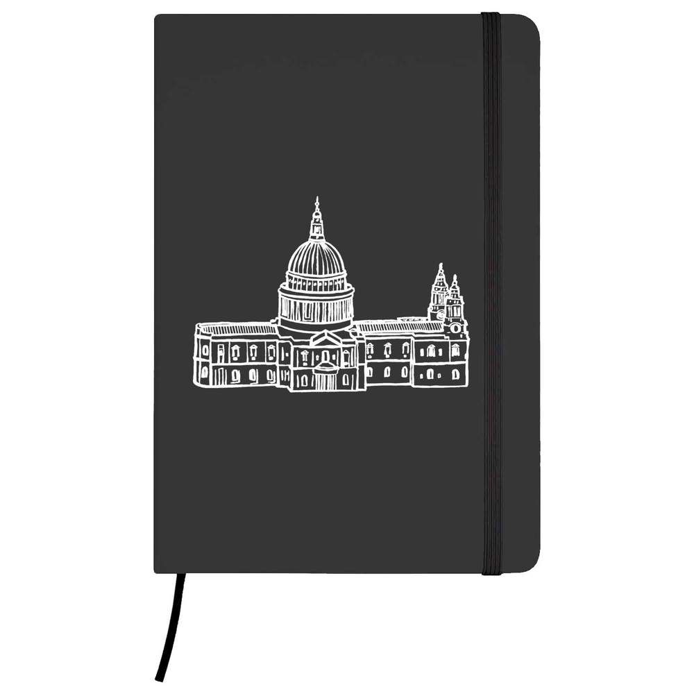 A5 'St. Paul's Cathedral' Black Hardcover Ruled Notebook (NB00003491)