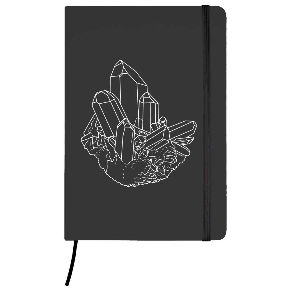 A5 'Crystal Cluster' Black Hardcover Ruled Notebook (NB00033031)