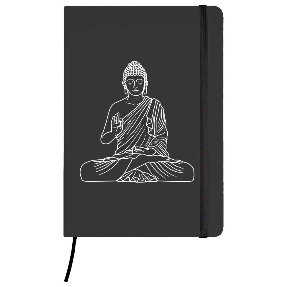 A5 'Buddha Statue' Black Hardcover Ruled Notebook (NB00034460)