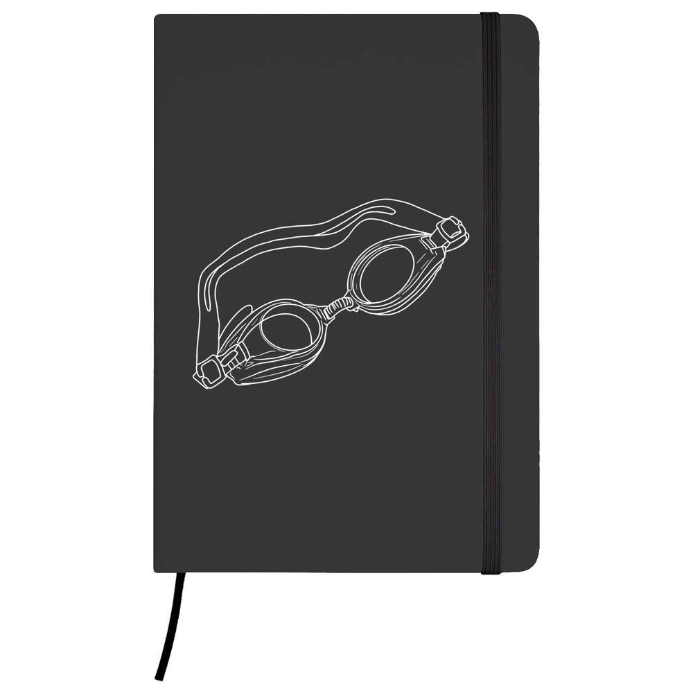 A5 'Swimming Goggles' Black Hardcover Ruled Notebook (NB00042262)