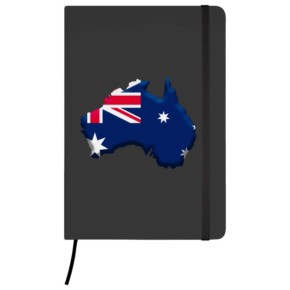 'Australia Country' Hardcover Ruled Notebook - Black, A5 - Lined Journal for School, Work, Writing, Notes and Gifts (NB00049156)