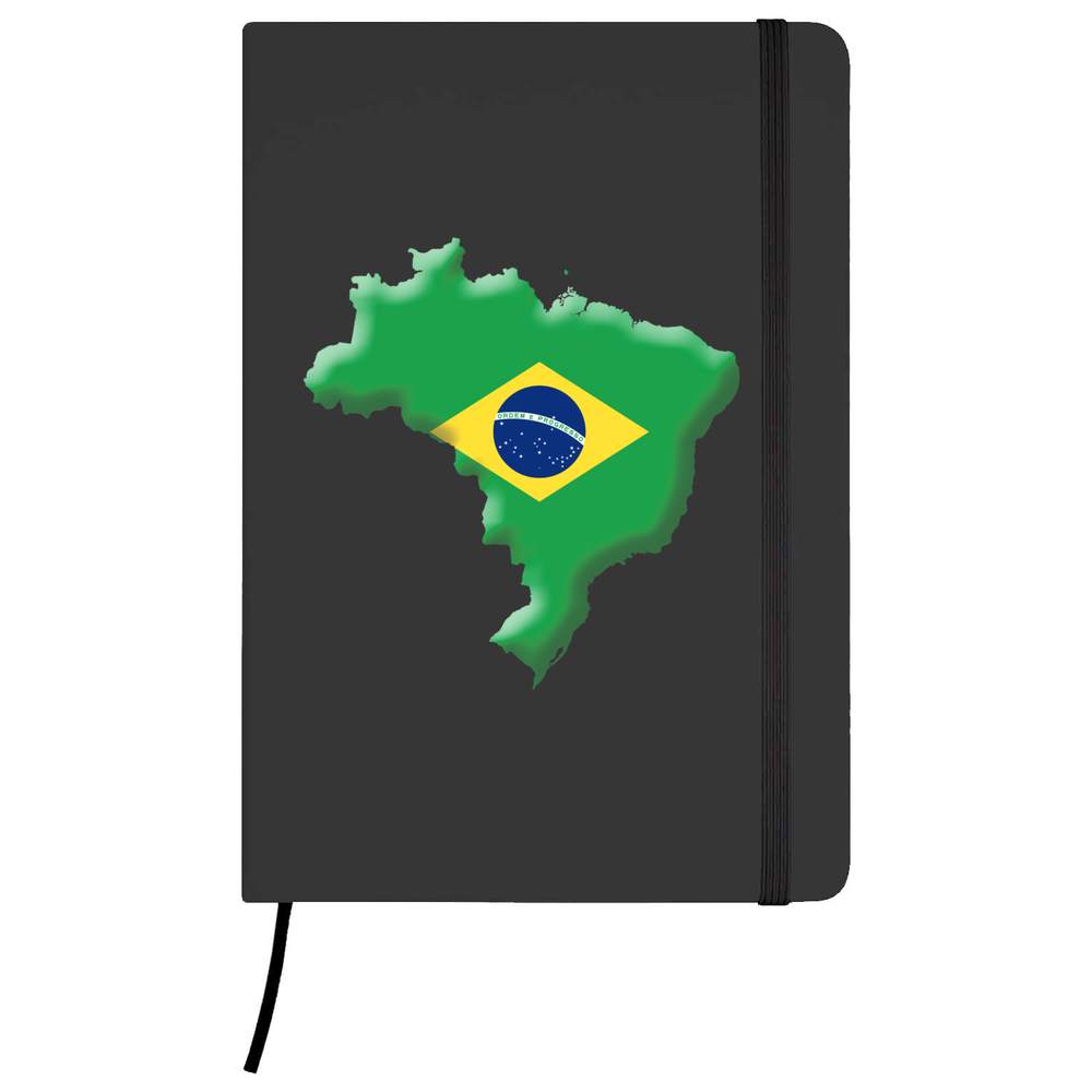 A5 'Brazil Country' Black Hardcover Ruled Notebook (NB00054957)