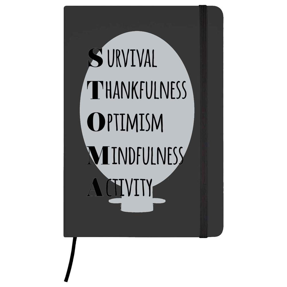 A5 'Stoma Principles' Black Hardcover Ruled Notebook (NB00064454)