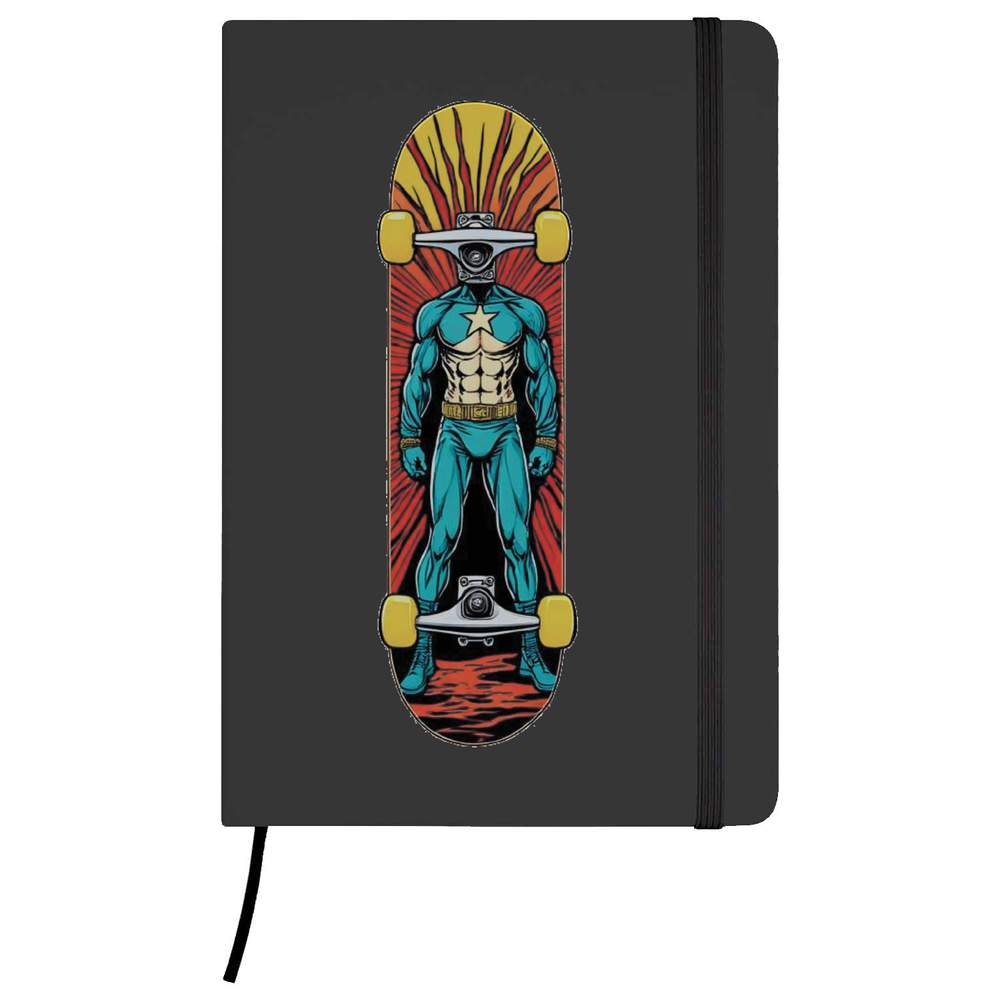 A5 'Hero Skateboard' Black Hardcover Ruled Notebook (NB00072013)