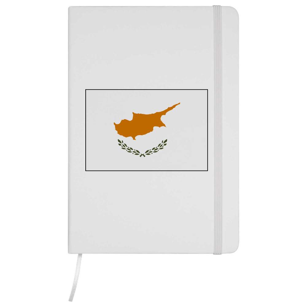 A5 'Cyprus Flag' White Hardcover Ruled Notebook (NB00007873)