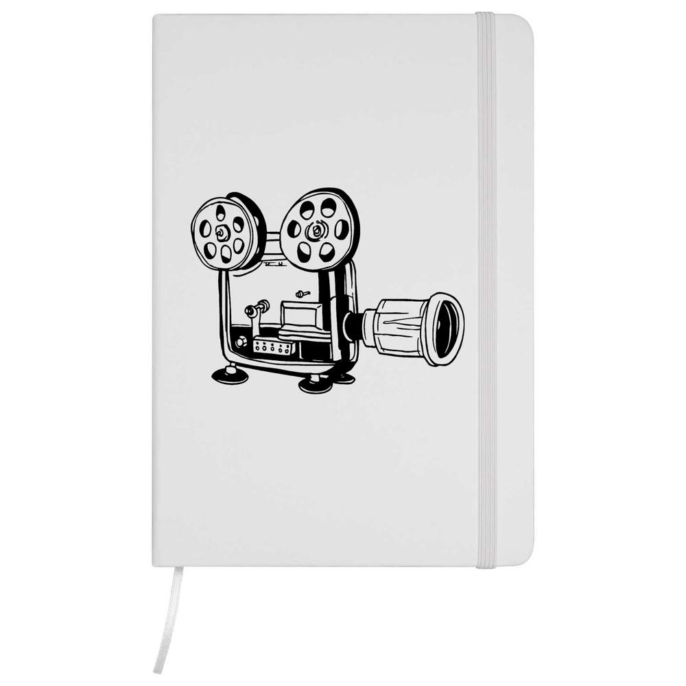 'Vintage Film Camera' Hardcover Ruled Notebook - White, A5 - Lined Journal for School, Work, Writing, Notes and Gifts (NB00016944)