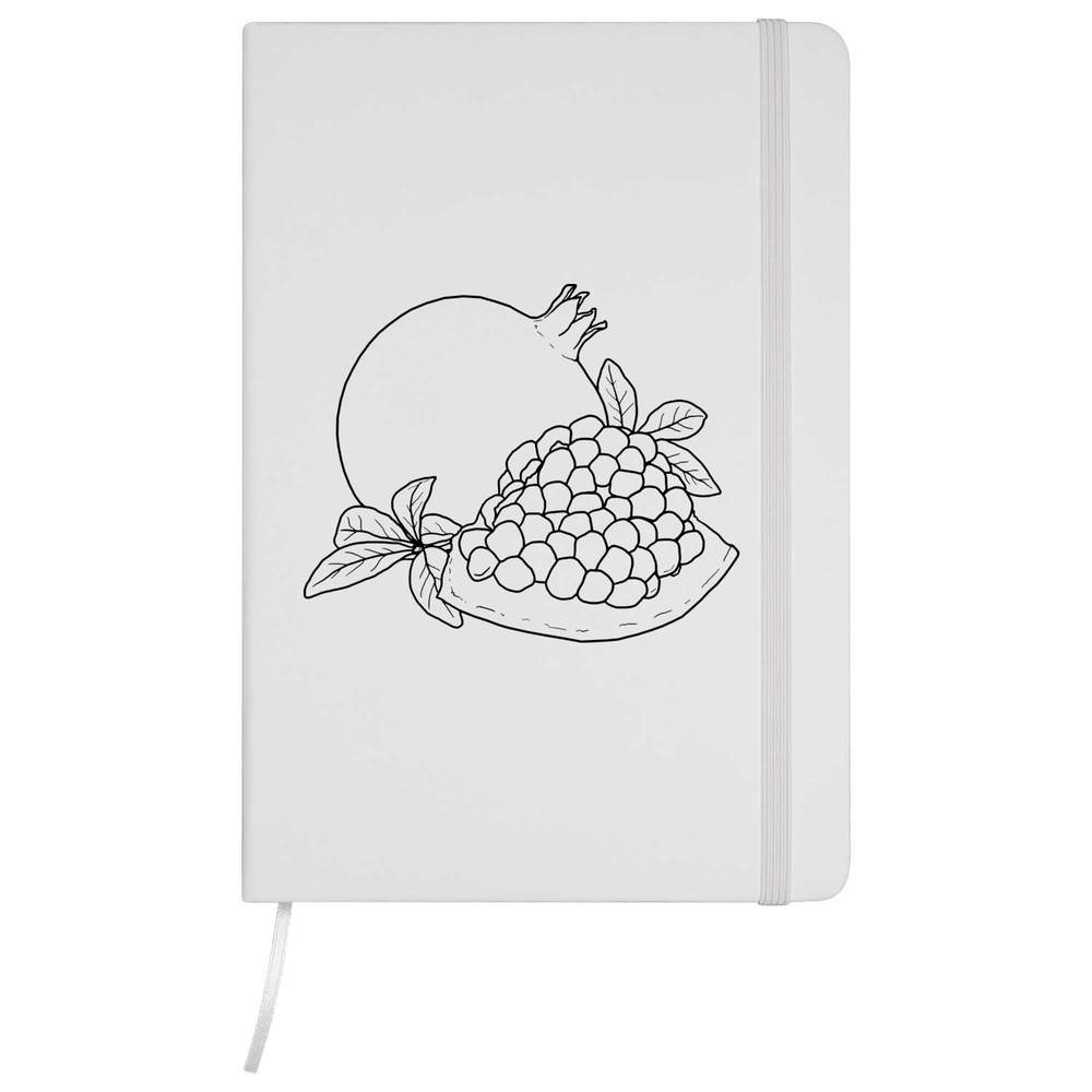A5 'Pomegranate' White Hardcover Ruled Notebook (NB00031980)