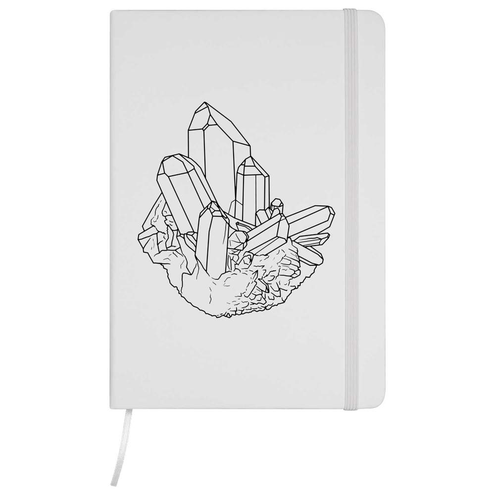 A5 'Crystal Cluster' White Hardcover Ruled Notebook (NB00033030)