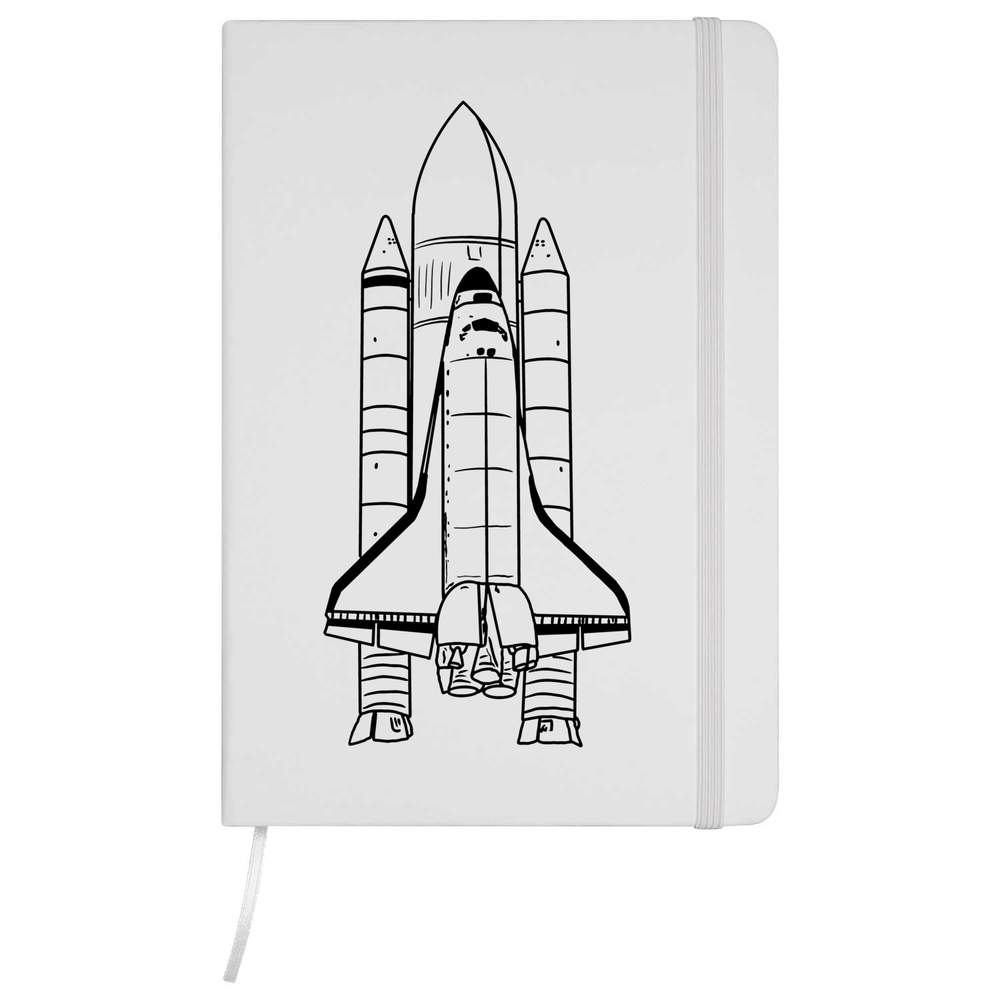 A5 'Space Shuttle' White Hardcover Ruled Notebook (NB00049143)