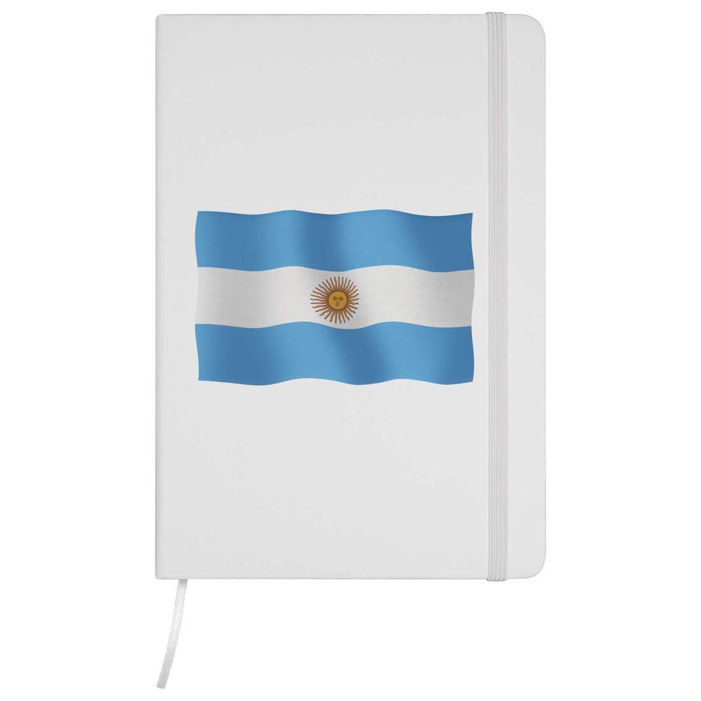 'Waving Argentina Flag' A5 Ruled Notebooks / Notepads (NB041181)