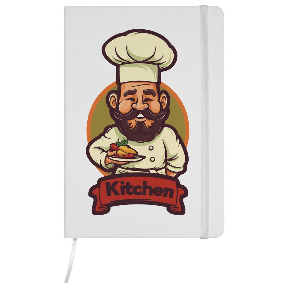 'Kitchen Chef' A5 Ruled Notebook / Notepad - Hardcover Lined Journal for School, Work, Writing and Gifts (NB042478)