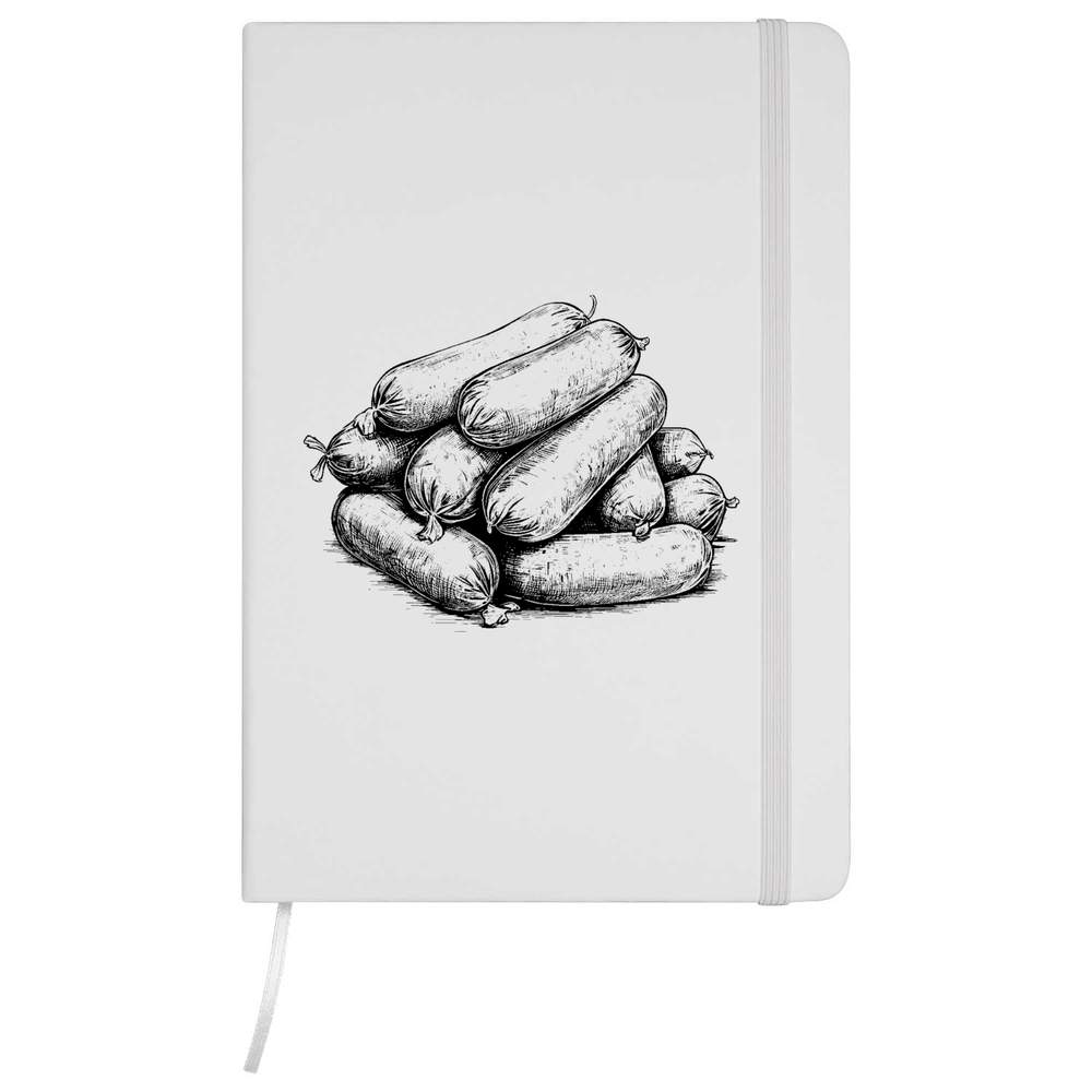 A5 'sausages' White Hardcover Ruled Notebook (NB00057586)