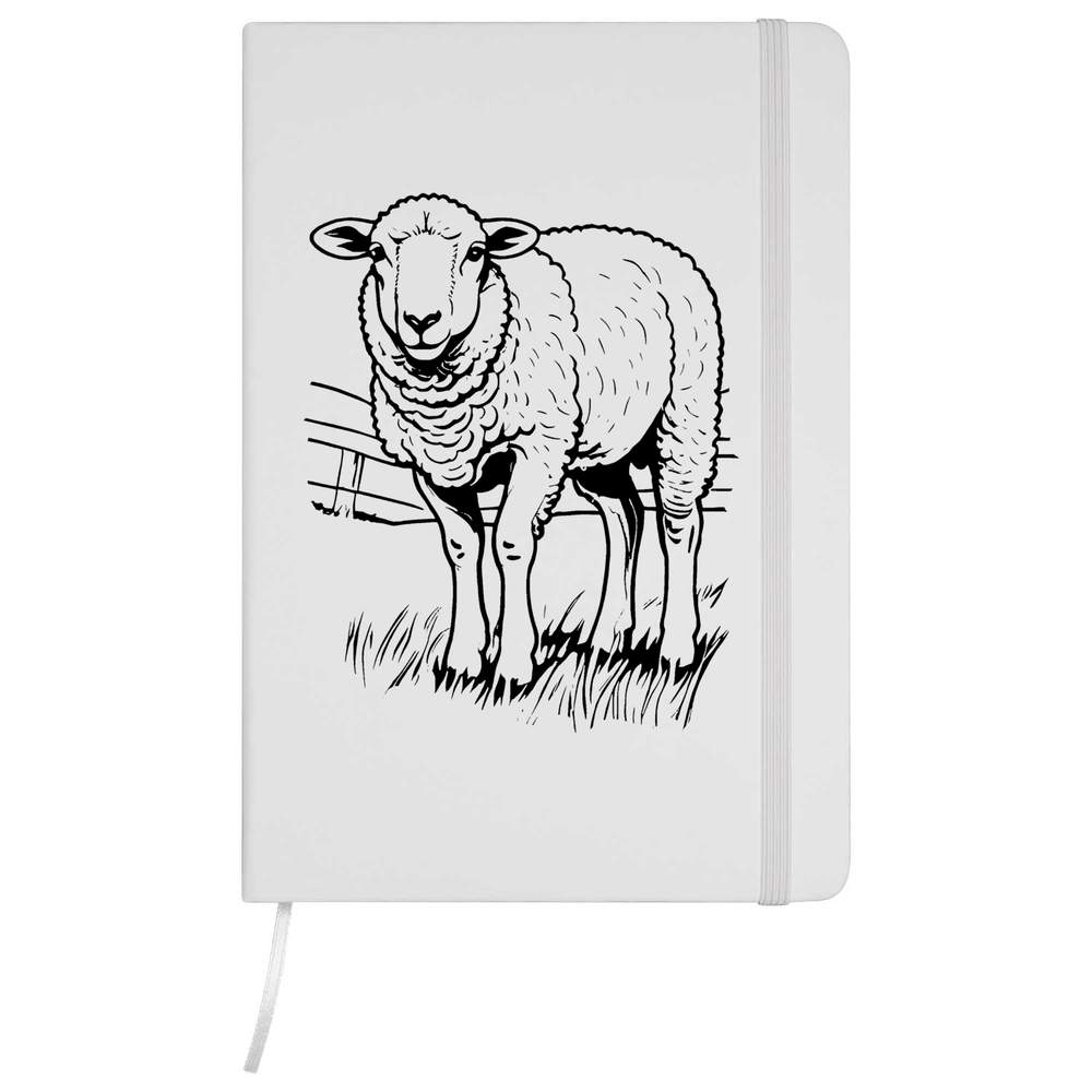 'Sheep Grazing in a Pasture' A5 Ruled Notebooks / Notepads (NB044959)