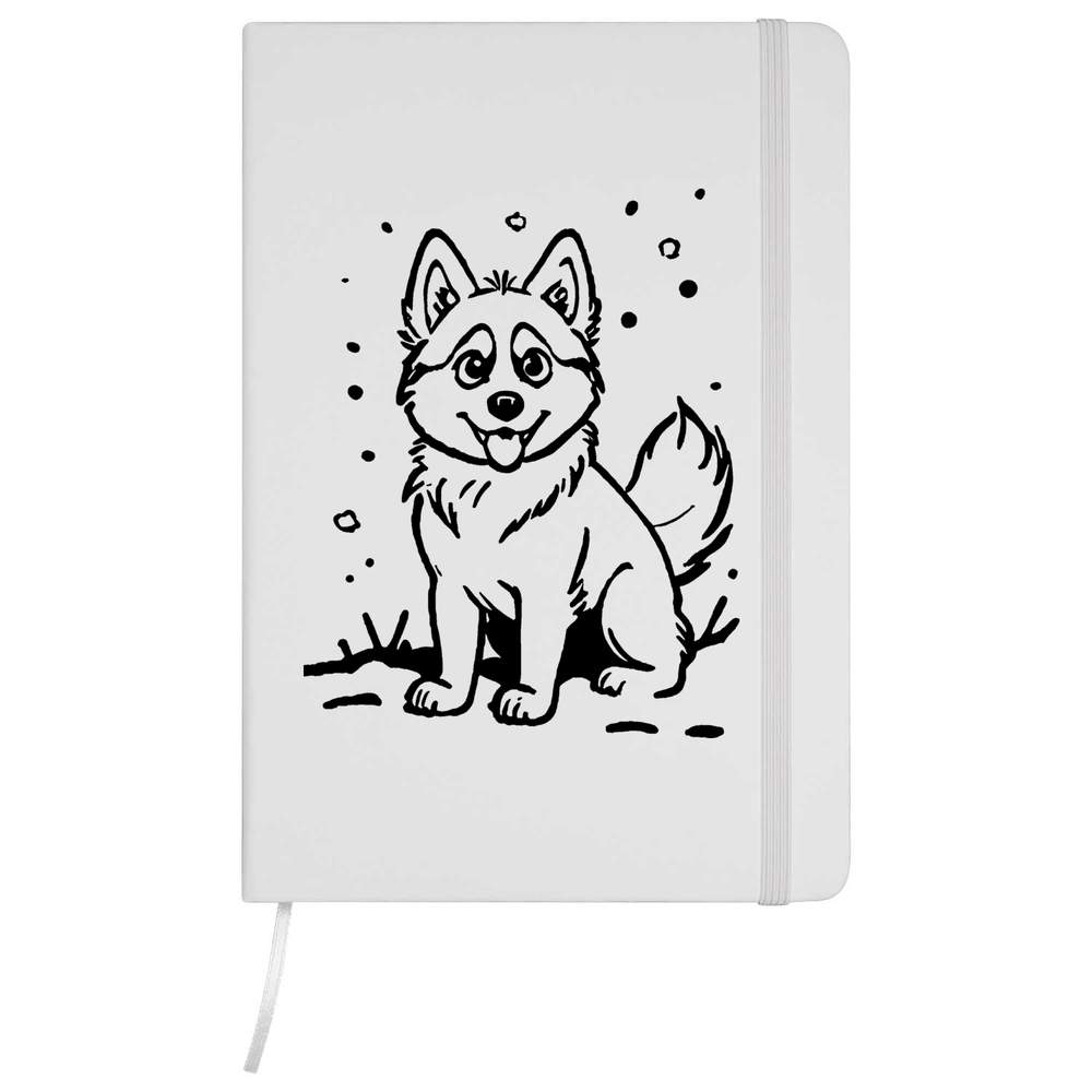 'Cute Pomeranian Husky' A5 Ruled Notebooks / Notepads (NB046023)