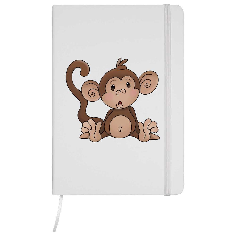 'Sitting Baby Monkey' A5 Ruled Notebooks / Notepads (NB048095)