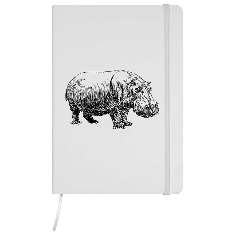 'Peaceful Hippotamus' A5 Ruled Notebooks / Notepads (NB050508)