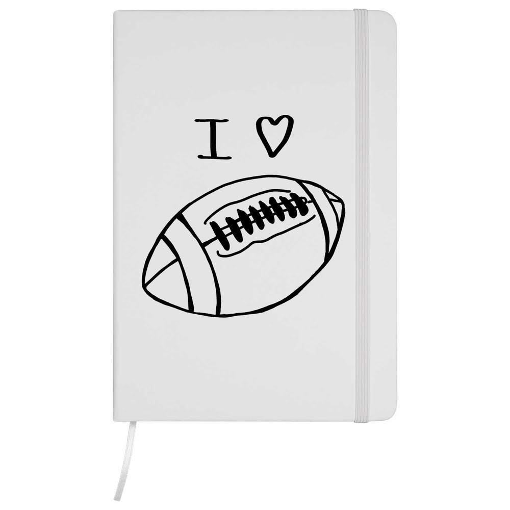 'I love Rugby' A5 Ruled Notebooks / Notepads (NB052144)