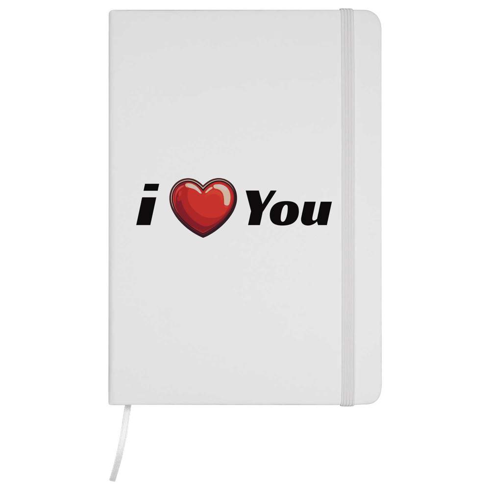 A5 'I Love You' White Hardcover Ruled Notebook (NB00074121)
