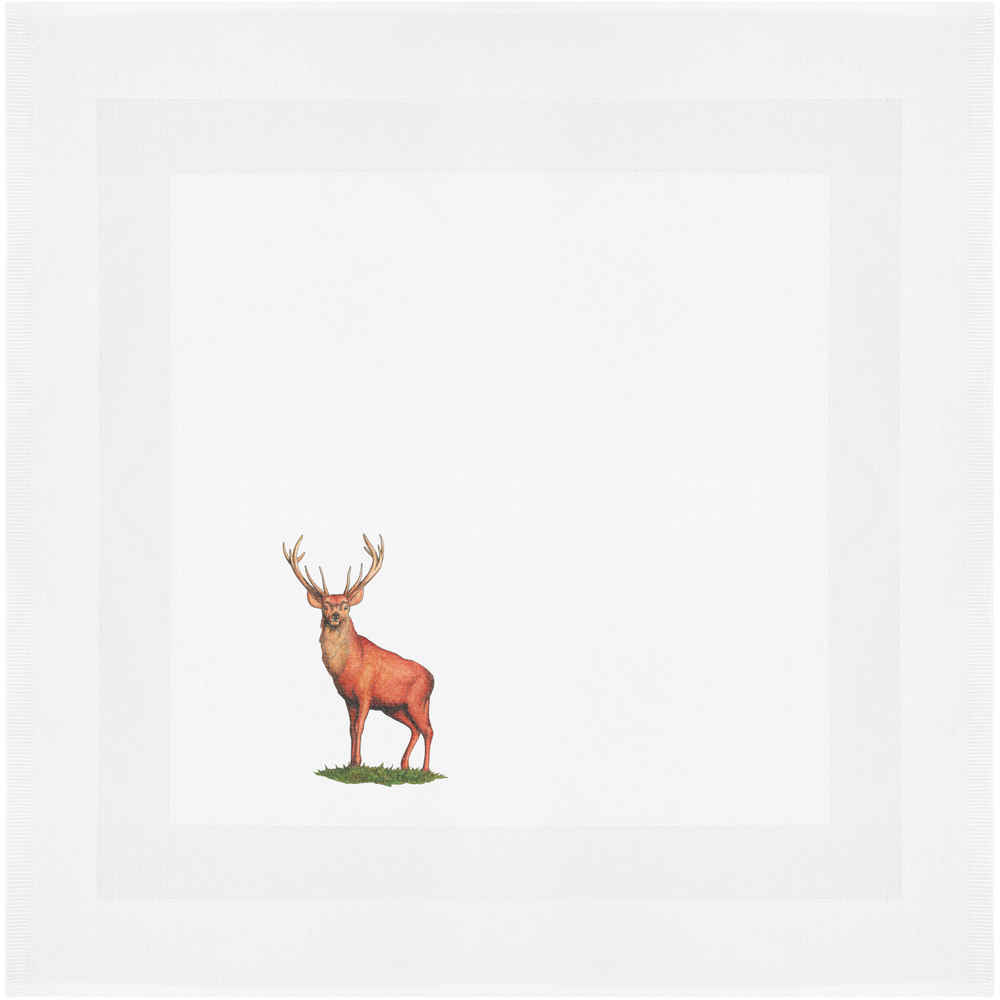 'Red Deer Stag' Cotton Napkin / Dinner Cloth (NK00003450)