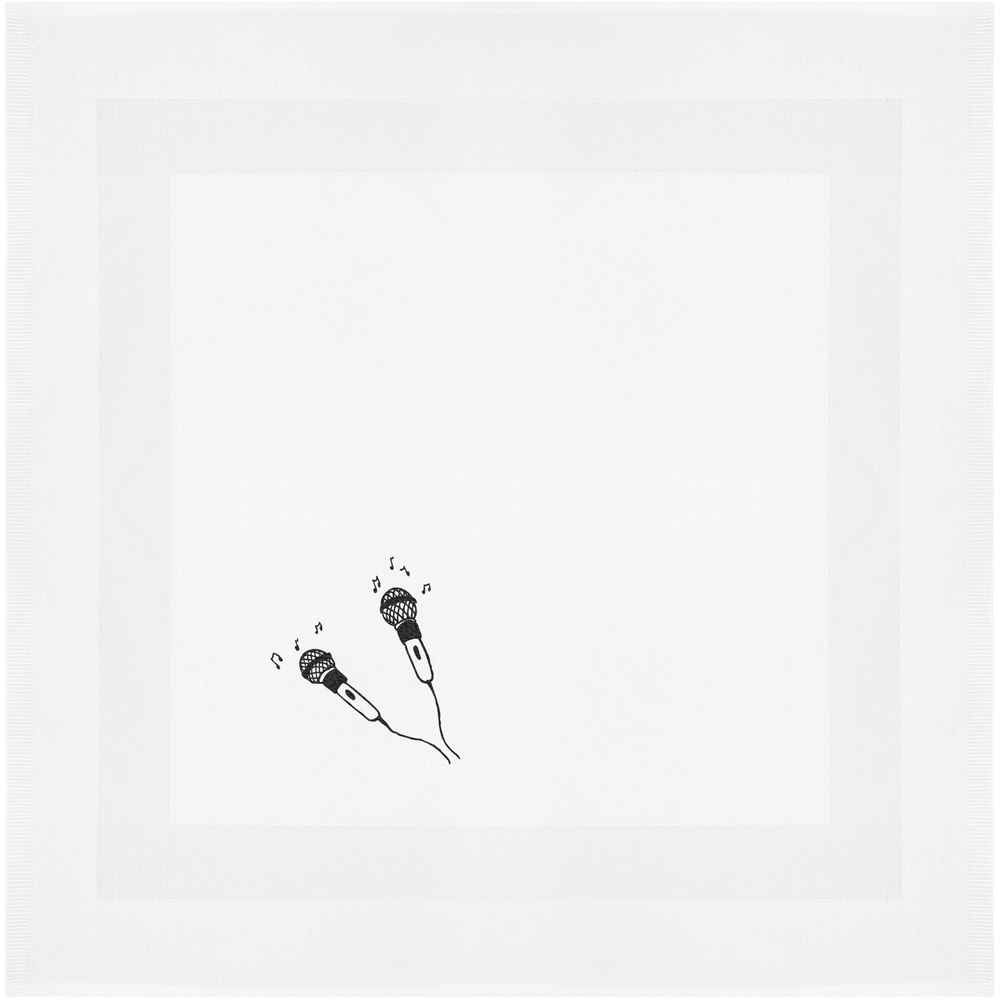 'Microphones' Cotton Napkin / Dinner Cloth (NK00003723)