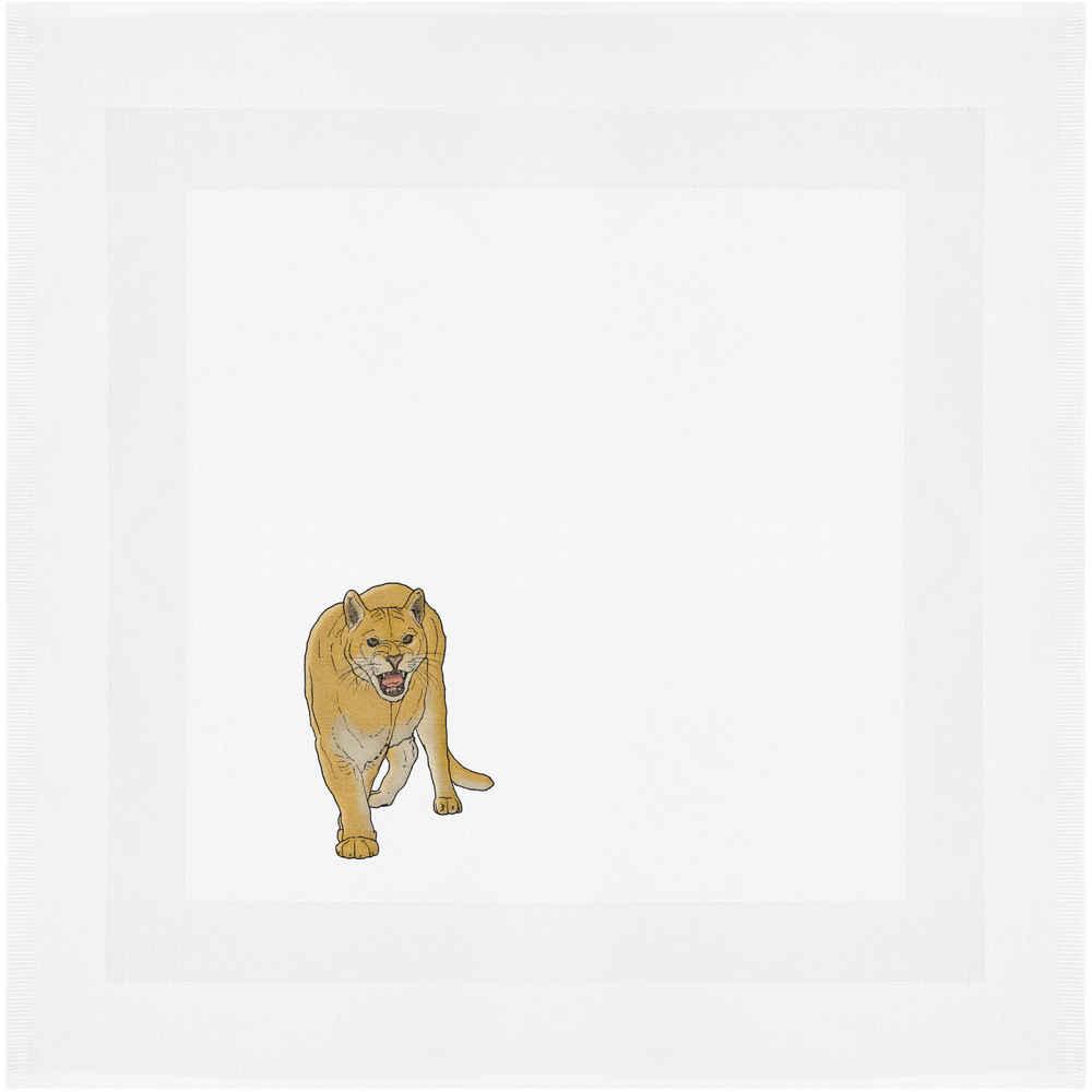 'Snarling Puma' Cotton Napkin / Dinner Cloth (NK00020325)