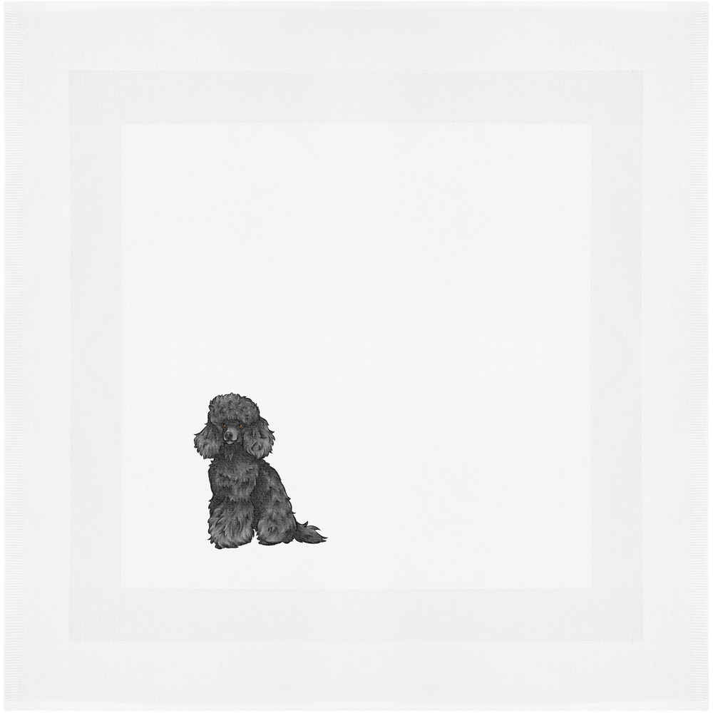 'Black Toy Poodle' Cotton Napkin / Dinner Cloth (NK00021845)