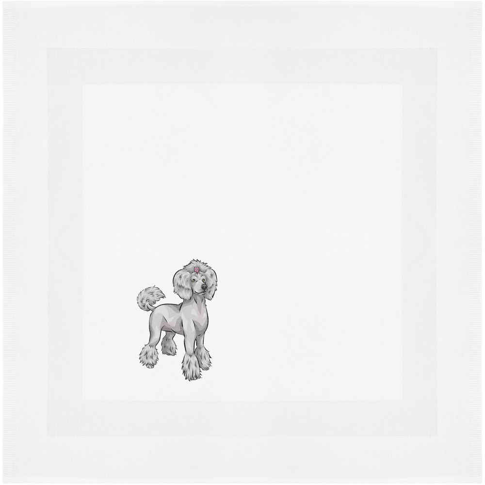 'Grey Poodle' Cotton Napkin / Dinner Cloth (NK00021848)