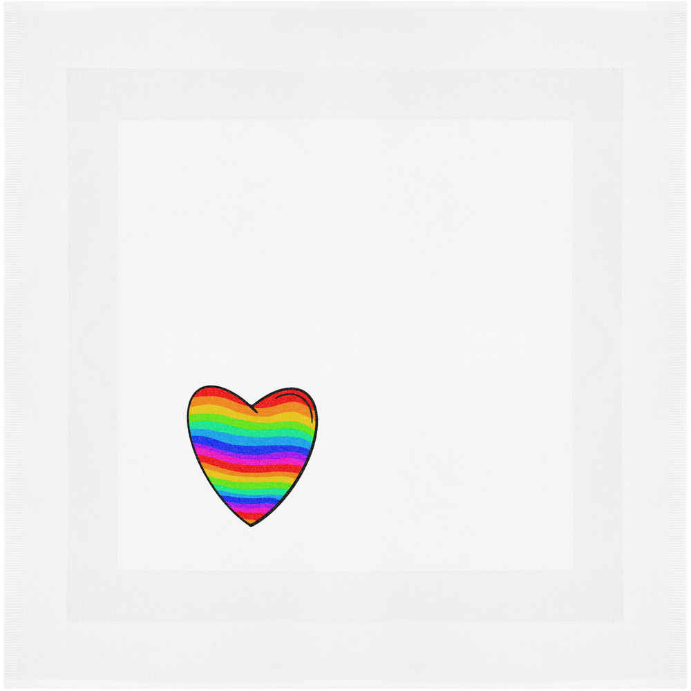 'Rainbow Heart' Cotton Napkin / Dinner Cloth (NK00022419)