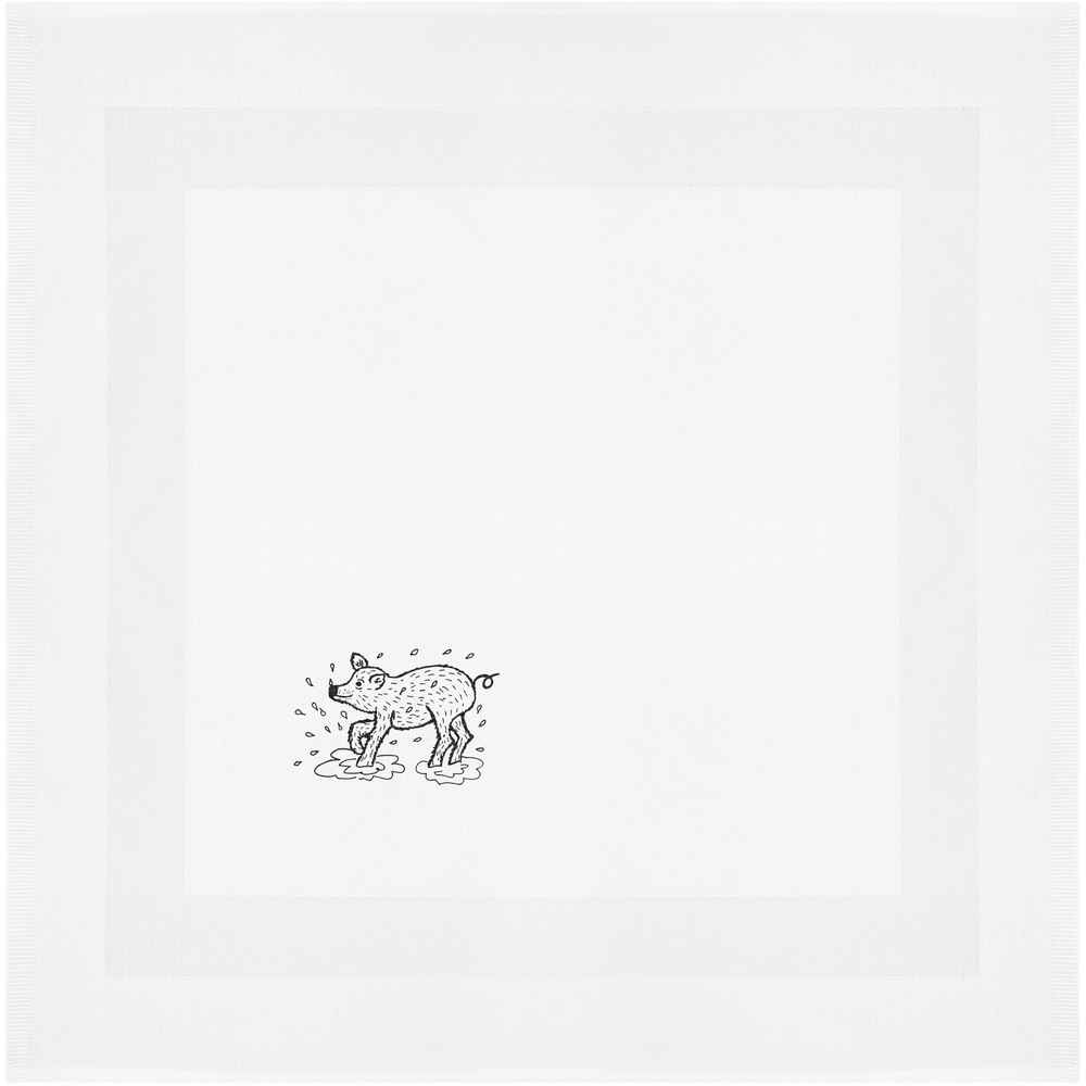'Pig in Mud' Cotton Napkin / Dinner Cloth (NK00025391)