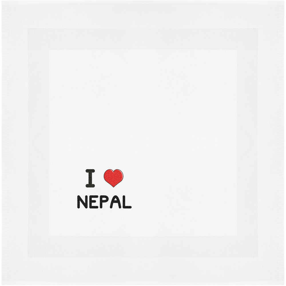 'I Love Nepal' Cotton Napkin / Dinner Cloth (NK00027044)