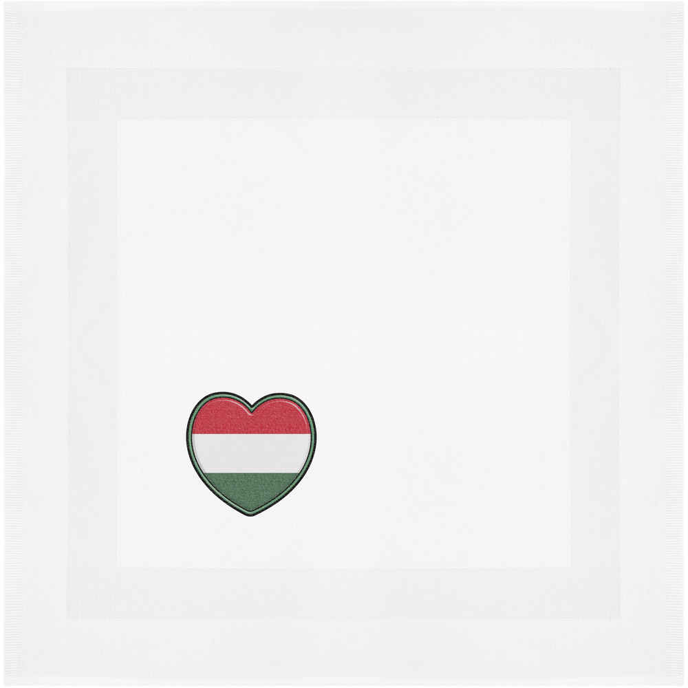 'Hungary Flag Heart' Cotton Napkin / Dinner Cloth (NK00031405)