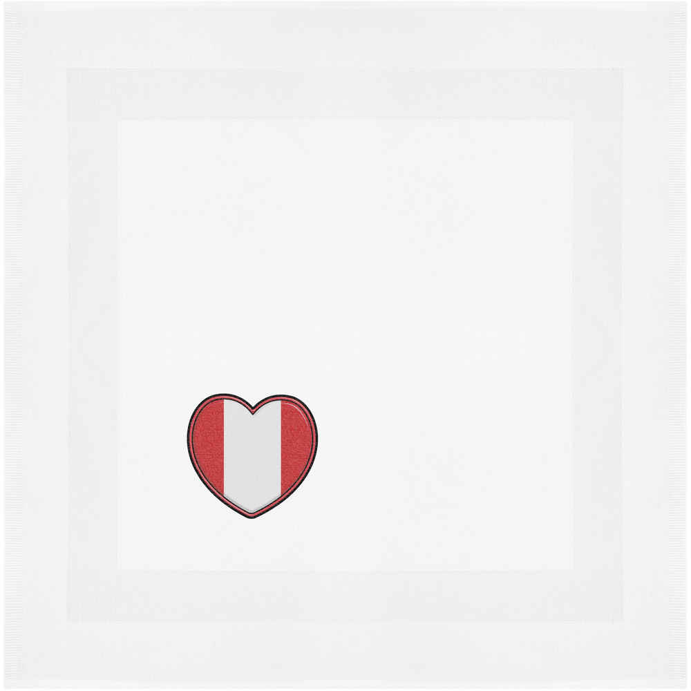 'Peru Flag Heart' Cotton Napkin / Dinner Cloth (NK00031407)