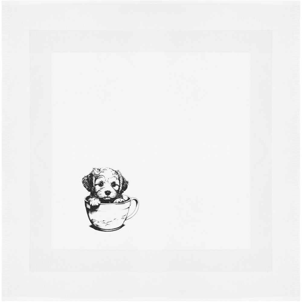 'puppy in a cup' Cotton Napkin / Dinner Cloth (NK00033162)