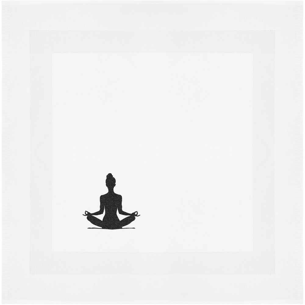 'Yoga Pose Silhouette' Cotton Napkin / Dinner Cloth (NK00036334)