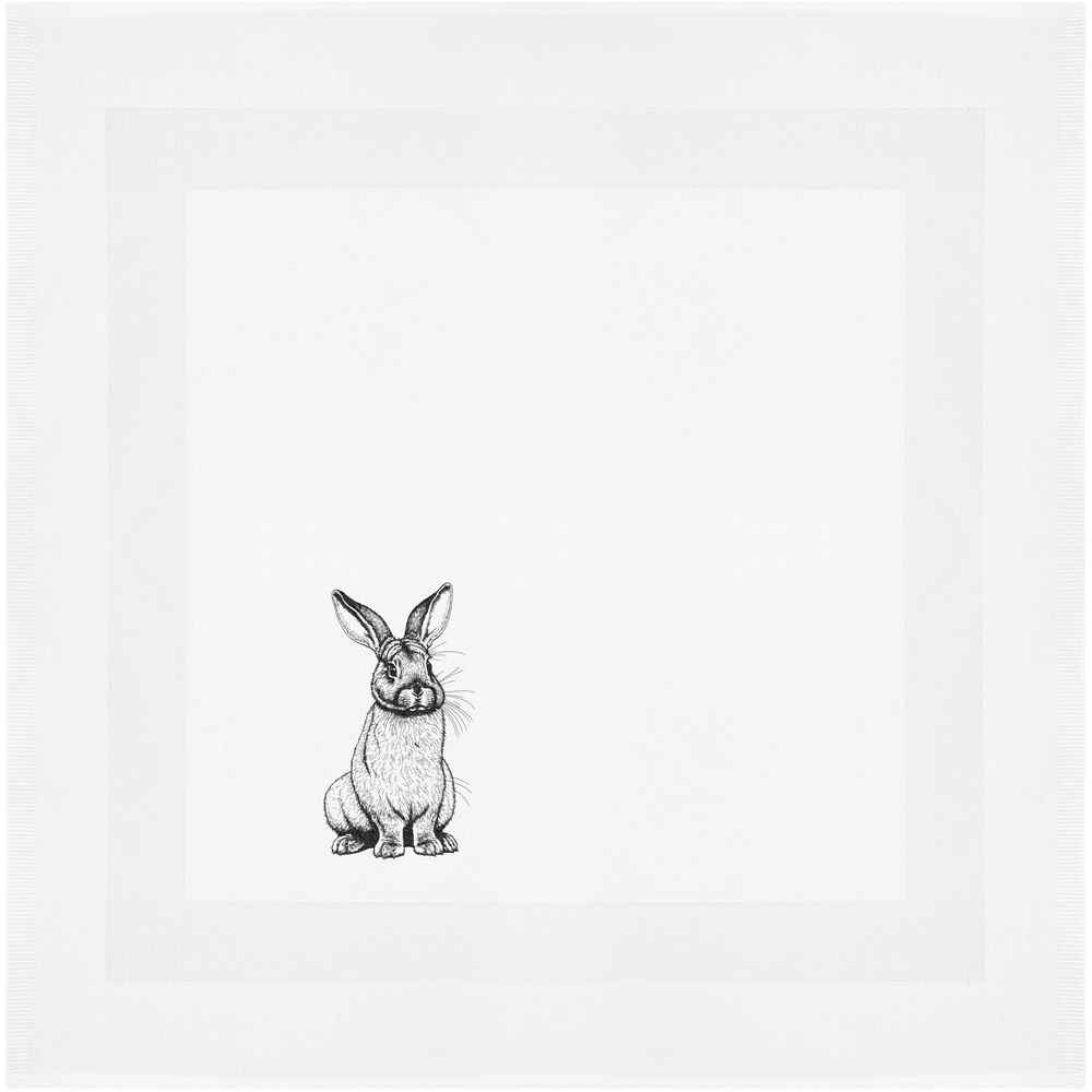 'Sitting Rabbit' Cotton Napkin / Dinner Cloth (NK00037378)