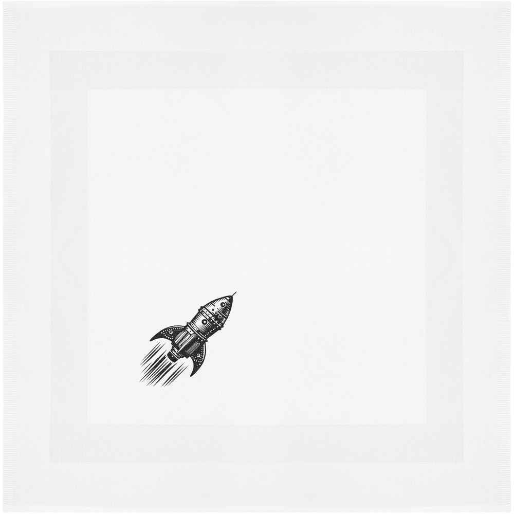 'Retro Rocket Ship' Cotton Napkin / Dinner Cloth (NK00038096)
