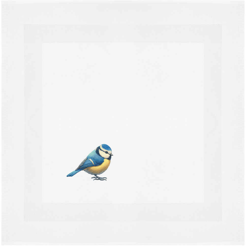 'Blue Tit Facing Right' Cotton Napkin / Dinner Cloth (NK00038859)