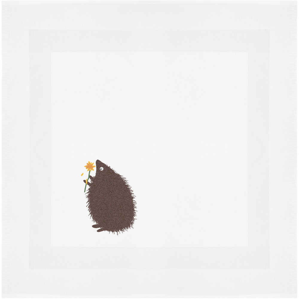 'Hedgehog Picking Flowers' Cotton Napkin / Dinner Cloth (NK00039592)