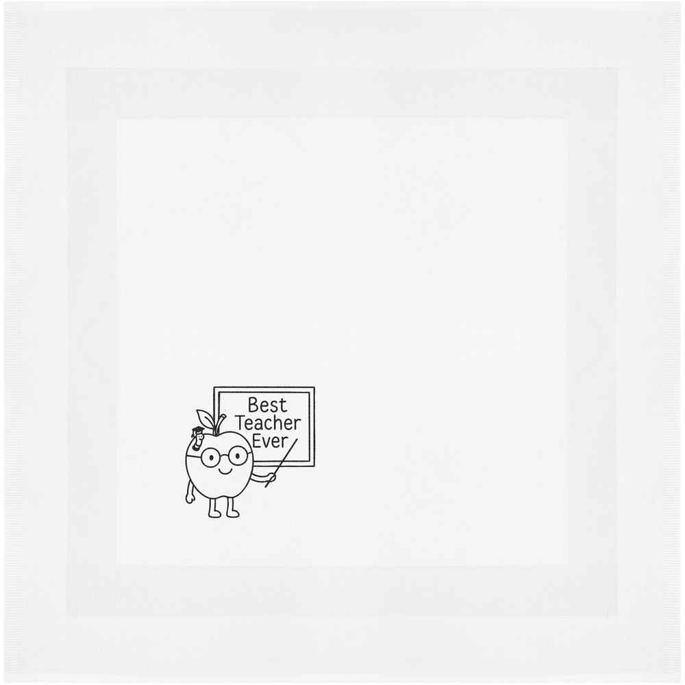 'Best Teacher Ever' Cotton Napkin / Dinner Cloth (NK00043462)