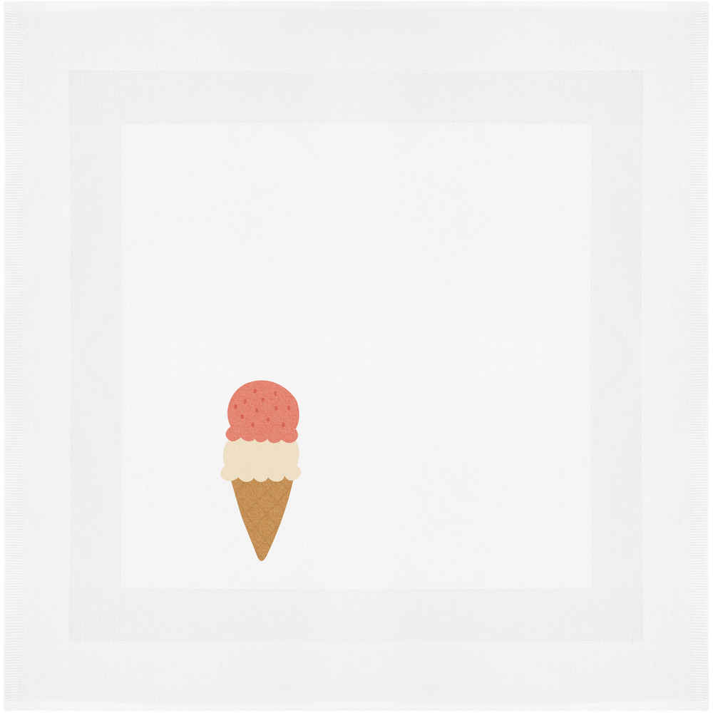 'Double Scoop Ice Cream Cone' Cotton Napkin / Dinner Cloth (NK00044779)