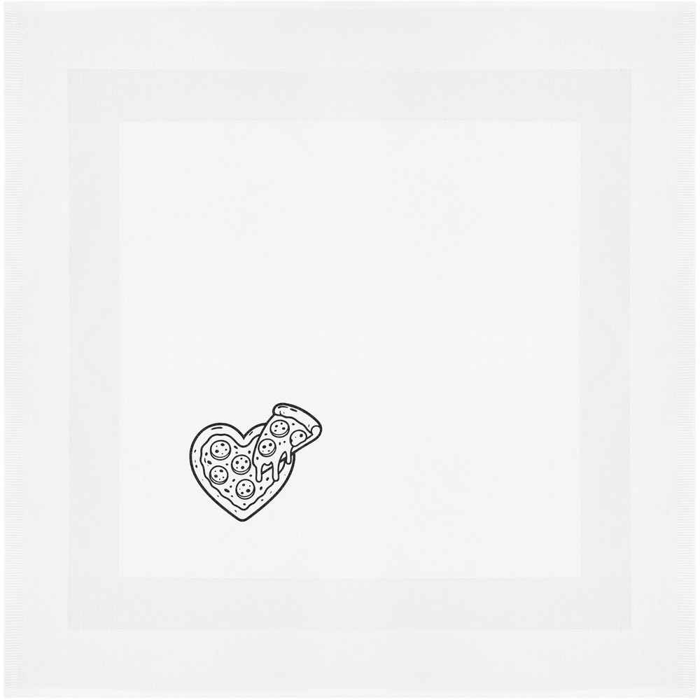 'Heart Pizza' Cotton Napkin / Dinner Cloth (NK00045207)