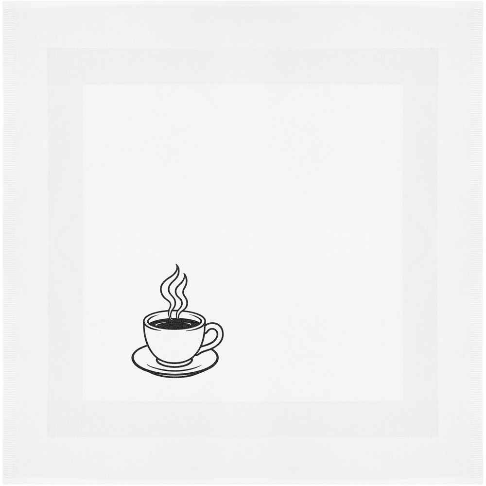 'Steaming Coffee' Cotton Napkin / Dinner Cloth (NK00045614)