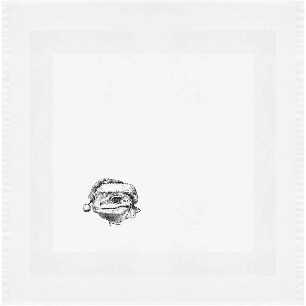 'Leopard Gecko Wearing Santa Hat' Cotton Napkin / Dinner Cloth (NK00047559)