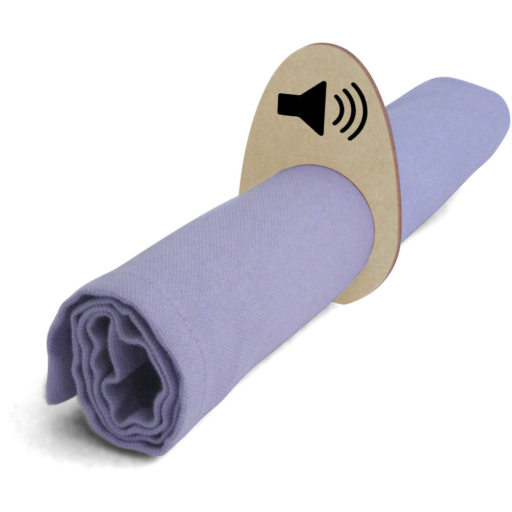 5 x 'Volume Symbol' Wooden Napkin Rings / Holders (NR00047799)