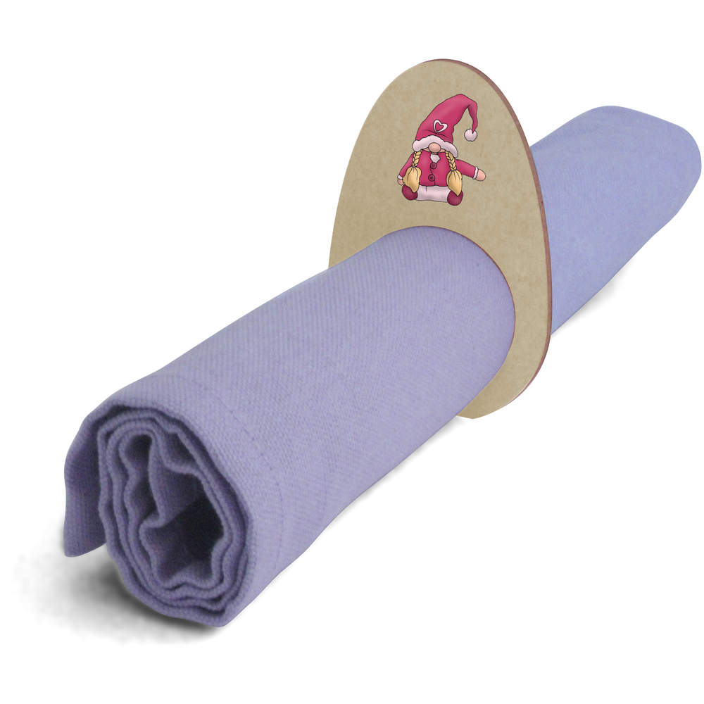 5 x 'Girl Gonk' Wooden Napkin Rings / Holders (NR00053214)