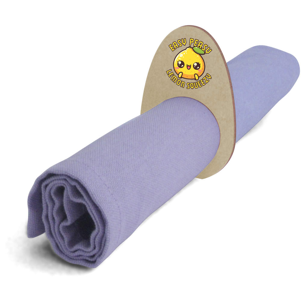 5 x 'Cute Easy Peasy Lemon Squeezy' Wooden Napkin Rings / Holders (NR00065108)