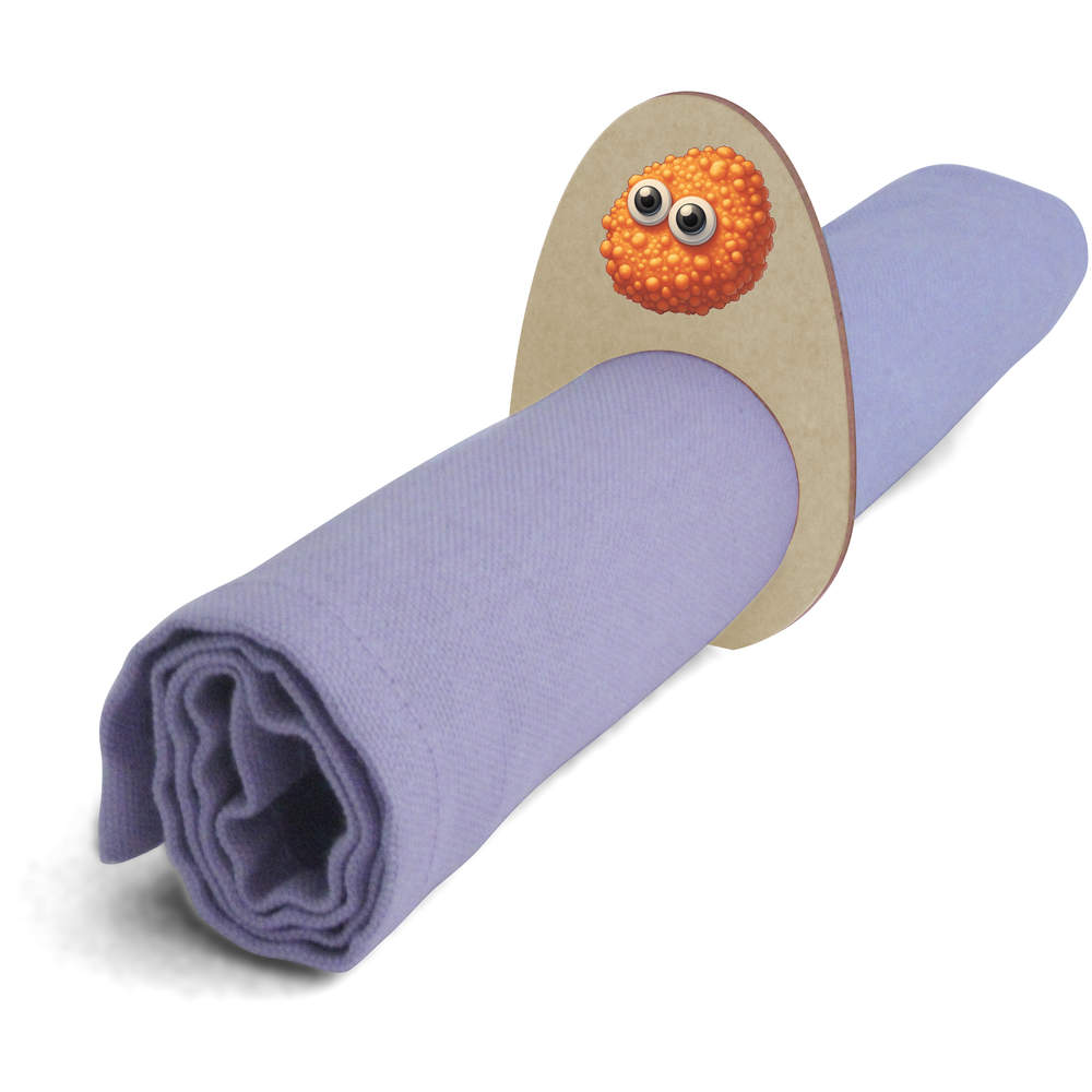 5 x 'Funny Chicken Nugget' Wooden Napkin Rings / Holders (NR00070394)